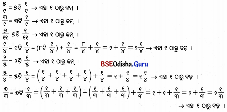 Class 5 Maths Chapter 2 Question Answer Odia Medium ଭଗ୍ନ ସଂଖ୍ୟା 61