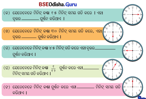 Class 5 Maths Chapter 3 Question Answer Odia Medium ଘୂର୍ଣ୍ଣନର କୋଣ 35