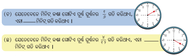Class 5 Maths Chapter 3 Question Answer Odia Medium ଘୂର୍ଣ୍ଣନର କୋଣ 36