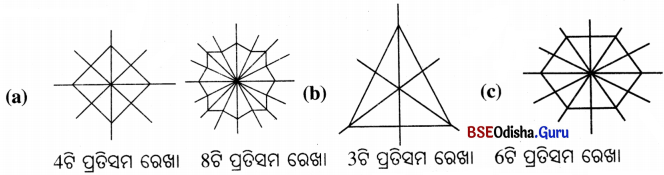 Class 6 Maths Chapter 9 Question Answer Odia Medium ପ୍ରତିସମତା Page 224 Q6.3